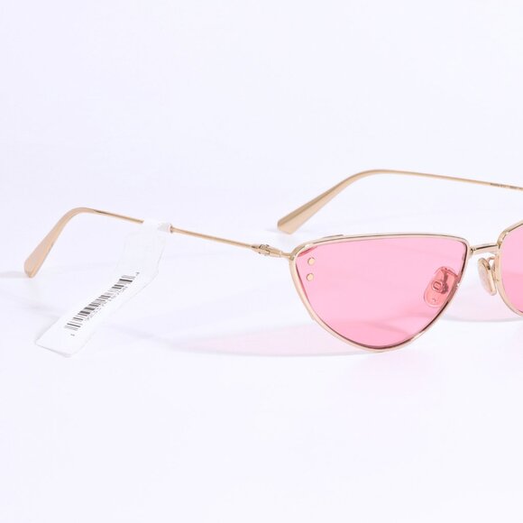 NEW $490.00 DIOR MissDior Cat Eye Gold Sunglasses Pink Lens B1U B0N0 Gucci Case - Picture 5 of 9